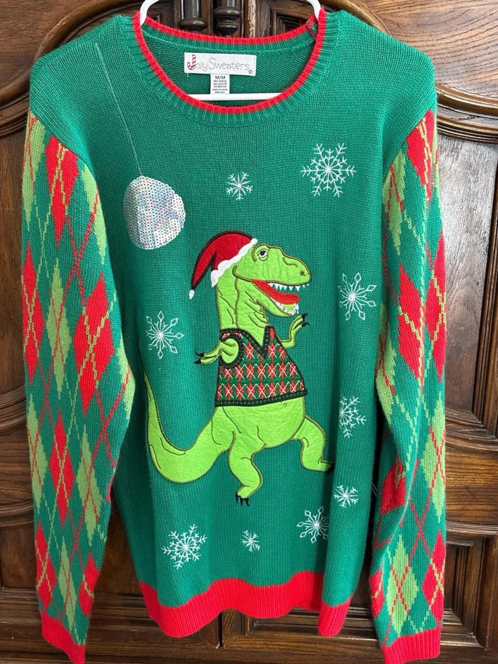 Dinosaur Christmas sweater